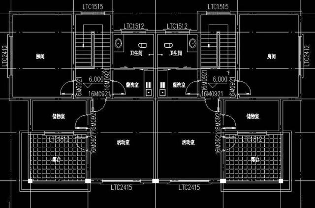 框架结构三层双拼别墅设计图：18×11米带堂屋造价50万以内！