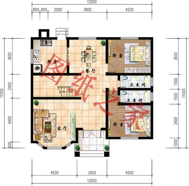 5套二层别墅设计图，外观新颖大气，结构合理，大家都喜欢。