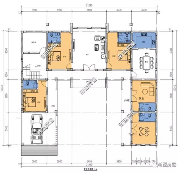 推荐三合院设计图，适合做养老房，挑一套赶快建造吧！