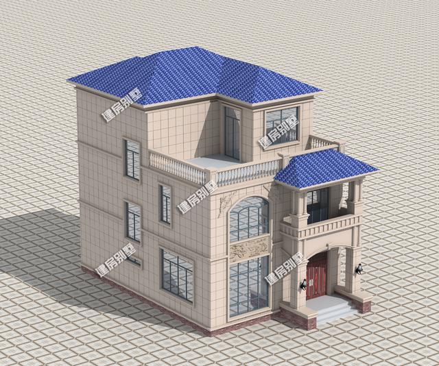 9.3x14.2米三层别墅设计图，外观简单有型，内置布局很实用