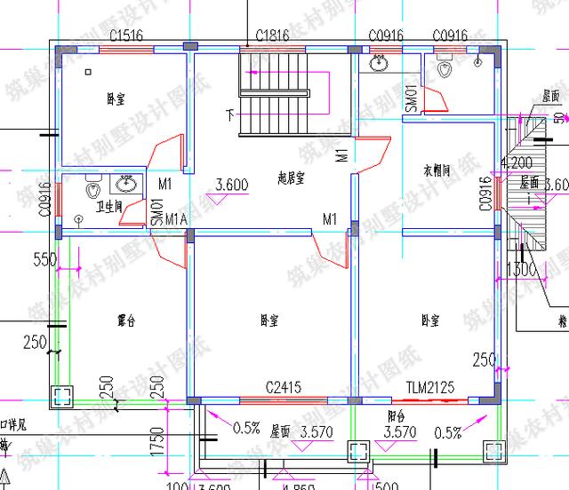 5款25万带堂屋自建房设计施工图，随便挑随便选