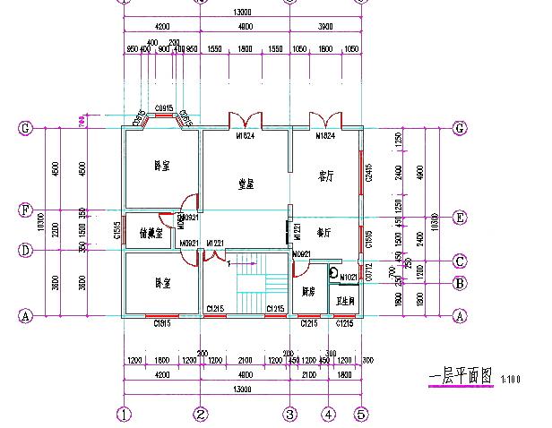 13米x10.3米农村二层别墅设计图，带地下室，年轻人都喜欢，造价35万！