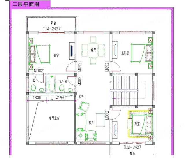 复式二层别墅,两种配色方案任选,外观布局无可挑剔