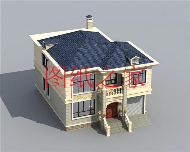 简洁实用的农村二层别墅，非常适合宅基地是长方形的家庭修建！