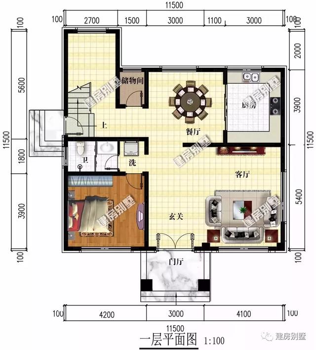 11.5×11.5米五层别墅设计，一共有10个卧室，家里多少人都能住下！