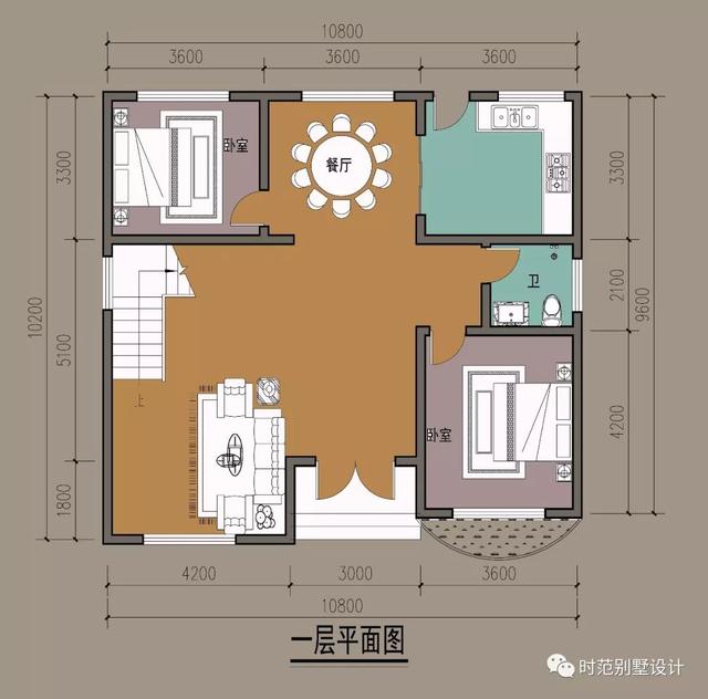 二层欧式小户型别墅设计图，洋气又耐看，6室3厅，适合农村自建。