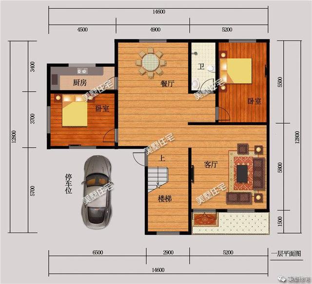 二层自建房设计图，造价低，户型好，哪款最实用