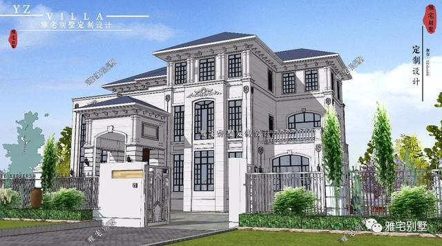 湖南三层欧式别墅设计图，一套远离城市喧嚣的居家之所