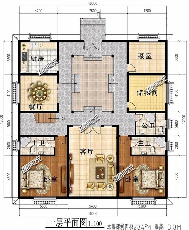 这栋中式别墅设计图，简直就是我这一辈子的奋斗目标，努力吧