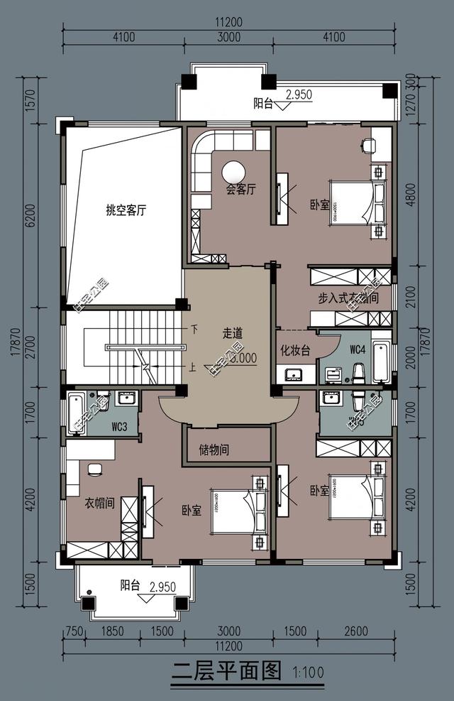 欧式三层别墅设计图，11X17米，户型适合自建，舒适大气