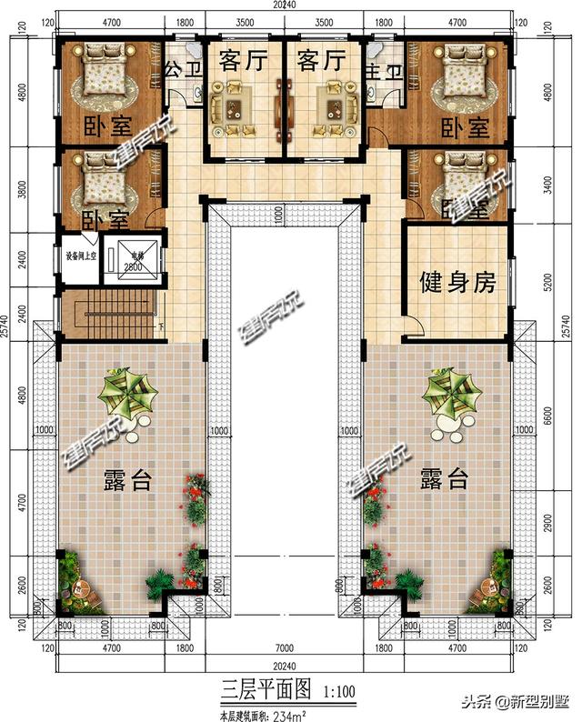 2023新款别墅设计图，配套地下车库，电梯，这别墅真享受