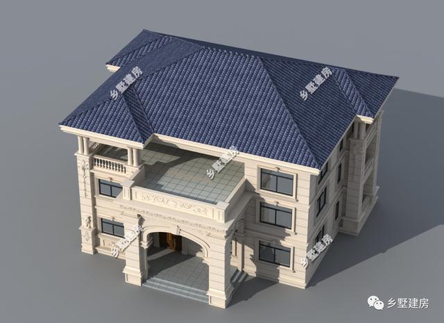 一款两层欧式别墅设计图，外观清新简约，室内布局实用
