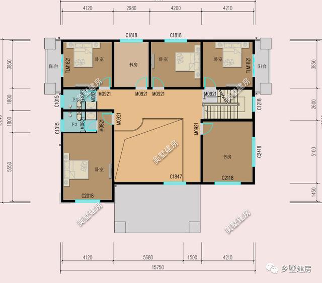 一款两层欧式别墅设计图，外观清新简约，室内布局实用