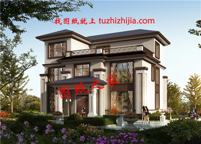 新中式农村50万三层别墅款式，占地面积150平米左右