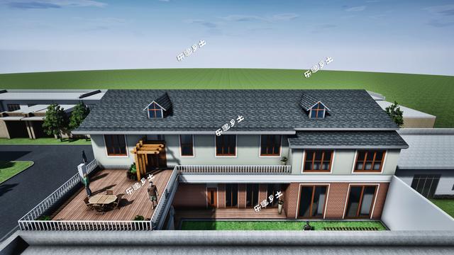 二层美式民宅设计图，功能设计齐全，根据住户需求设计