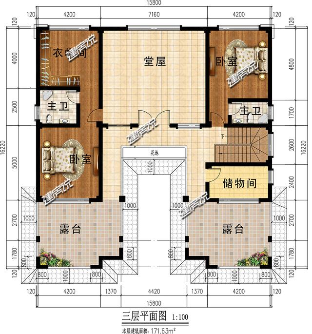 三层新中式别墅设计图，外观精美，户型方正，来年开春建起来！