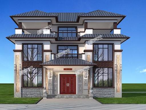 三层新中式别墅，设计新颖独特，中式韵味十足，这才是真正的豪宅！