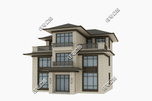 12.6X12.4米三层新中式别墅设计图，比你家盖的房子要好太多了！