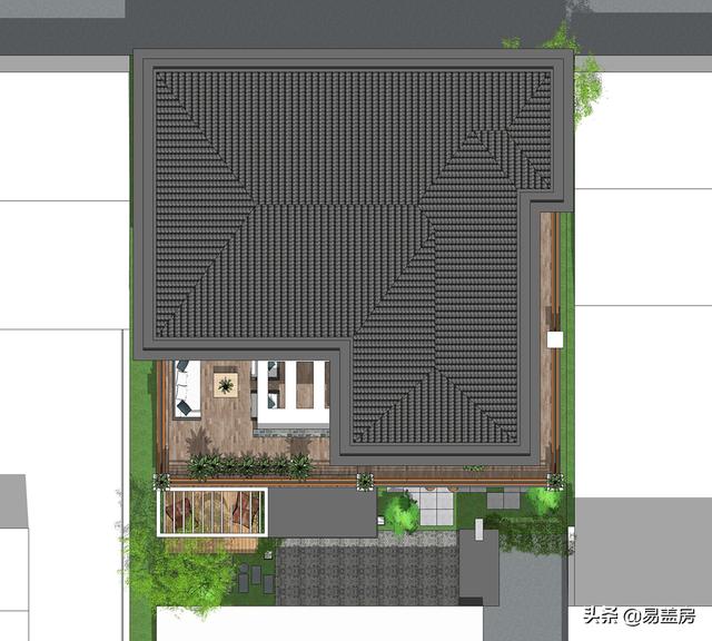 10.8m×12.4m现代二层别墅设计图，舒服老人房农村乡亲都羡慕