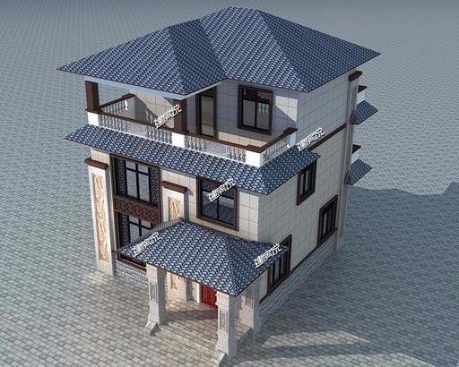 2022新颖三层中式豪宅别墅设计图，占地90平米，真是一级棒！