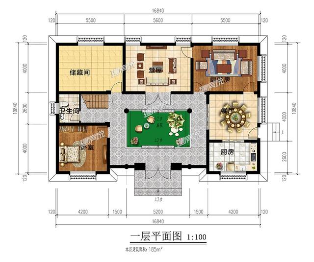 中式别墅设计图，能住4代人，建一栋肯定碾压全村房子