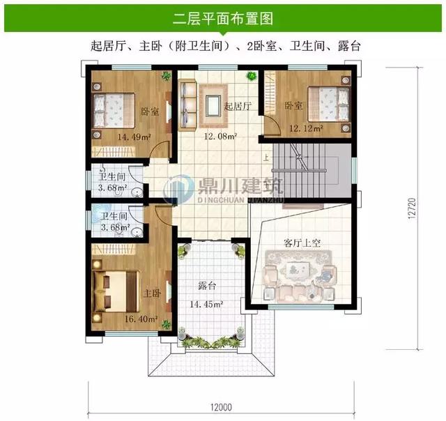 新中式三层别墅设计图，经典接地气户型，8间卧室尽享天伦！
