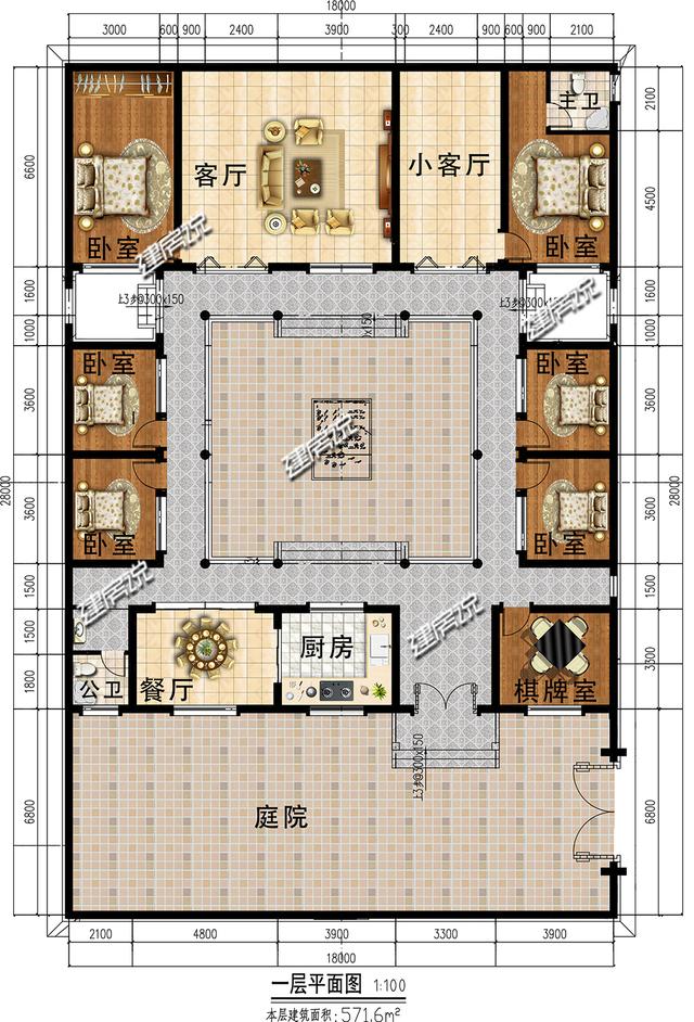 中国最美四合院别墅设计图，一层也霸气十足，秒杀高层洋楼