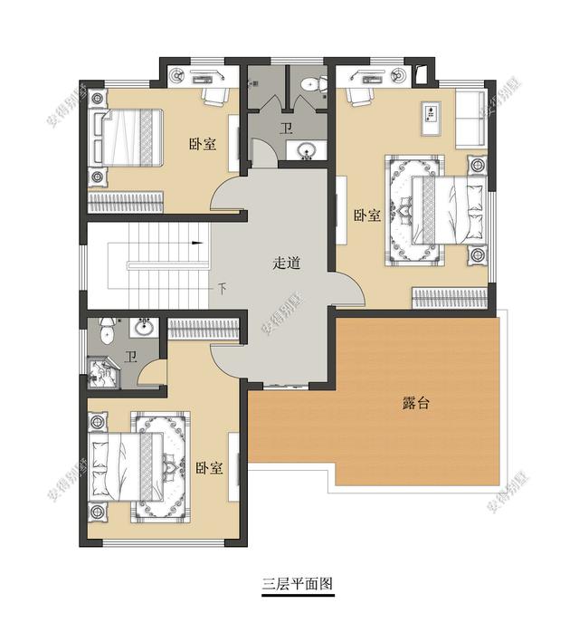 中式别墅设计图，胜过四合院，楼中楼客厅7间卧室，亲戚朋友都说好