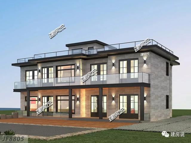 带堂屋+大露台的2层别墅设计图，建栋人人羡慕又夸赞