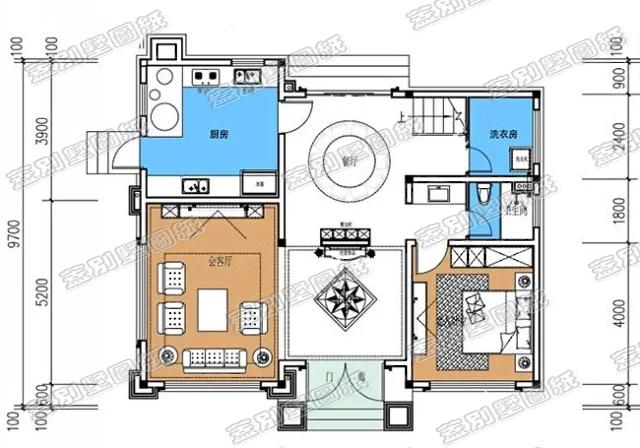 三层11×10米带挑空客厅农村别墅全套设计施工图