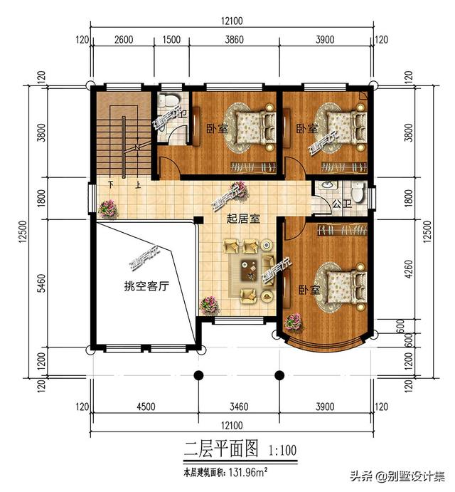 11x12米三层豪华欧式别墅设计图，外观豪华大气上档次，室内布局合理