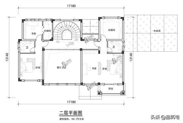 三层法式别墅设计图，层次感丰富，法式细节细致到位，绝对的经典