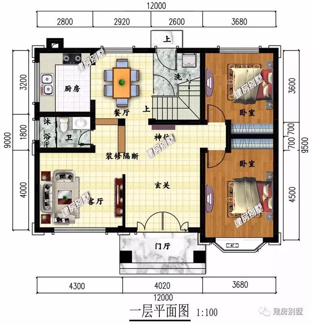 面宽12米多的三层自建房设计图，占地面积不能超过120平方米，或者不能超过150平方米等等，如果你老家也是这种情况，第二