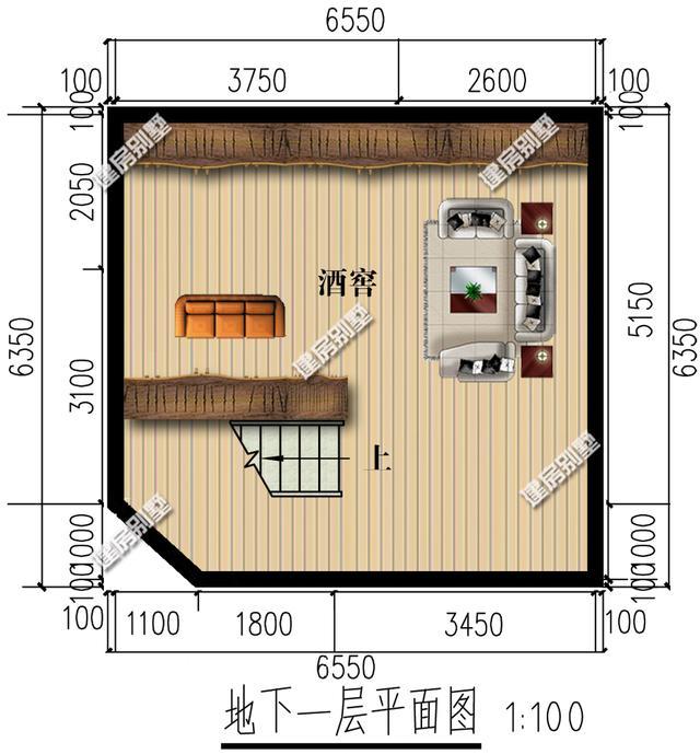 江西地区3栋复式别墅，面宽都为10.2米，第3款带地下酒窖
