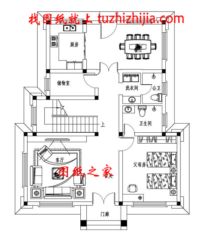 115平方米农村三层别墅设计图,预算30万左右