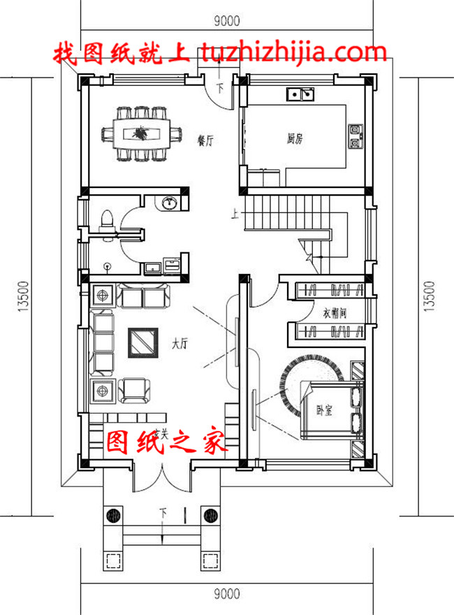 小户型现代新农村三层房屋设计建筑图及效果图