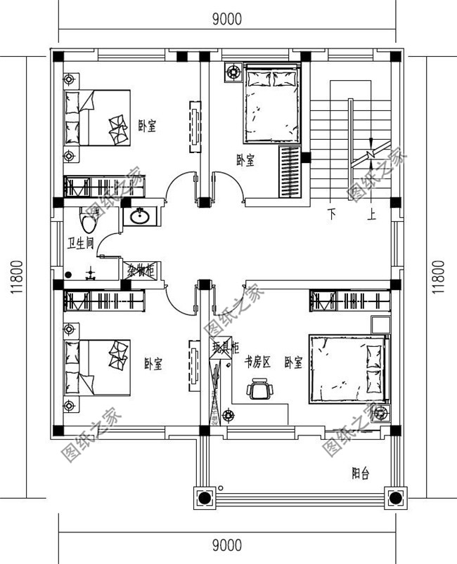 房屋预算25万以内的三层别墅房屋设计图纸及效果图