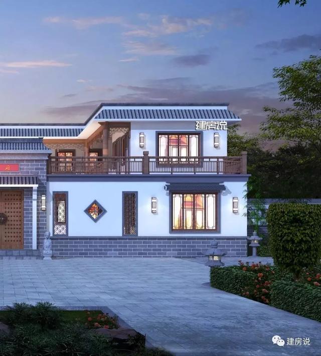 新中式平屋顶四合院别墅，可以出租可以做民宿