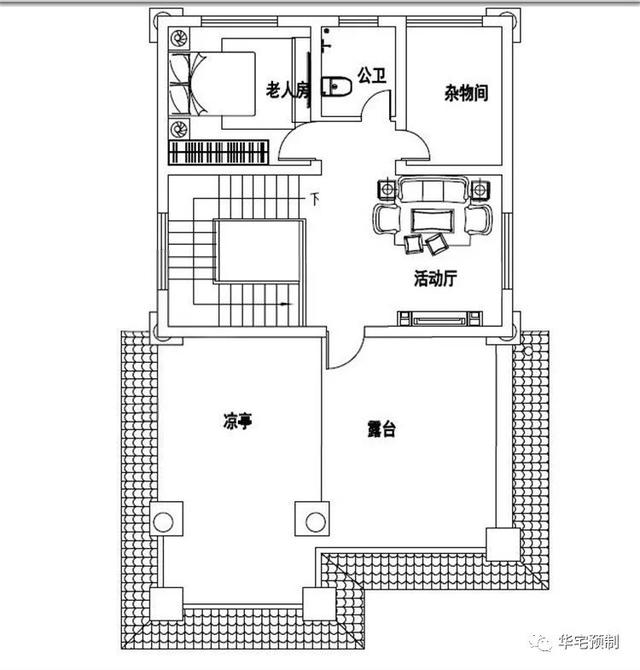 8×12米三层自建房别墅设计图，占地103平左右
