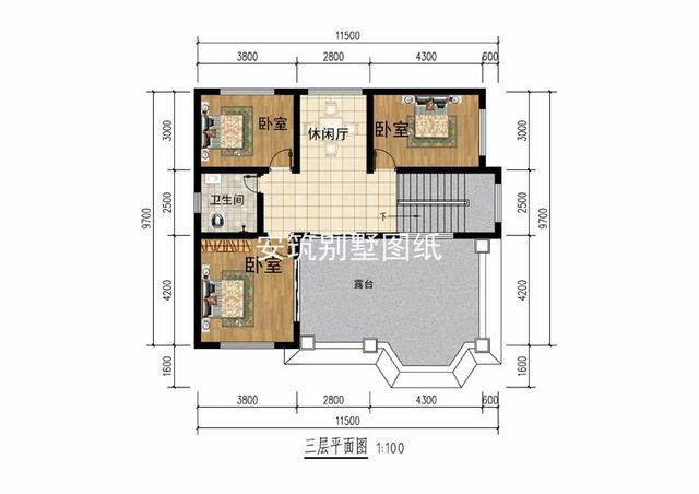 11×9米的三层农村简欧民房户型方案图，外观很受欢迎