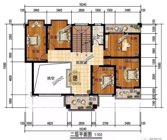 占地123平新中式农村房子设计方案图，住在里面睡觉到能笑醒