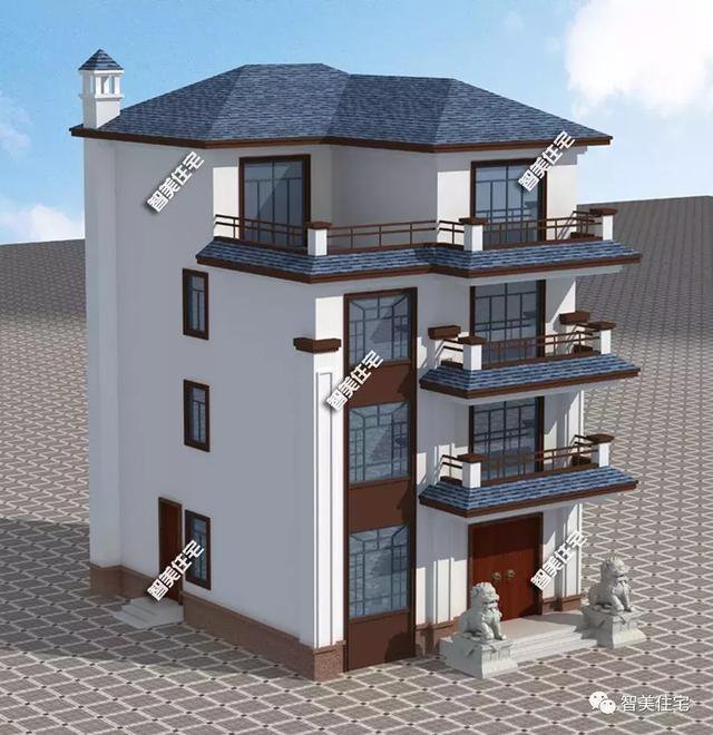 5栋宽8-9米的别墅设计方案户型，宅基地小不用愁