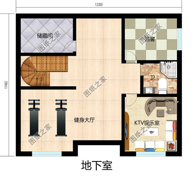 2019新款三层小别墅设计图，占地150平米，带地下室