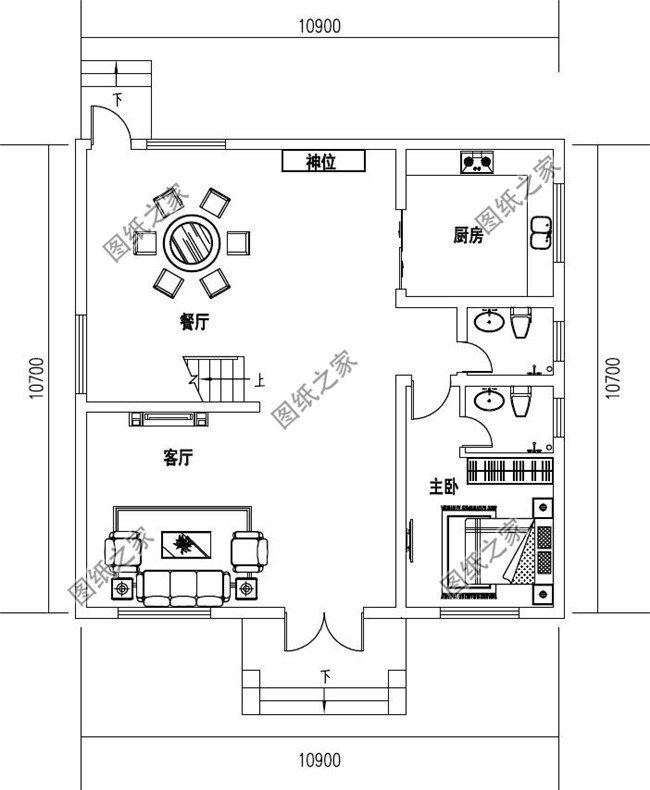 120平方米三层别墅新农村自建房屋设计图,含全套cad设计图纸