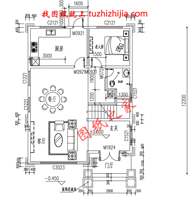 8*12自建房设计图,外观洋气,简单实用