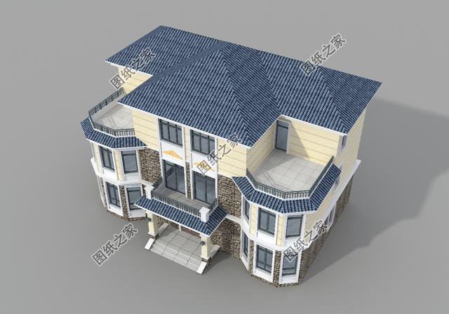 二层和二层半共堂屋双拼别墅设计图，建房子传统习俗不能丢