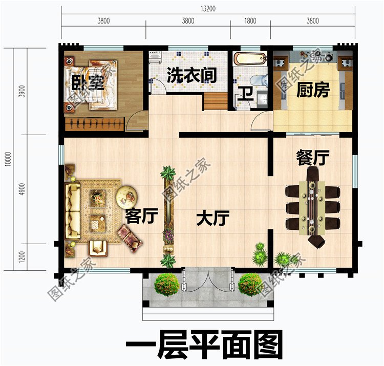 13×10米现代简约风格三层别墅图