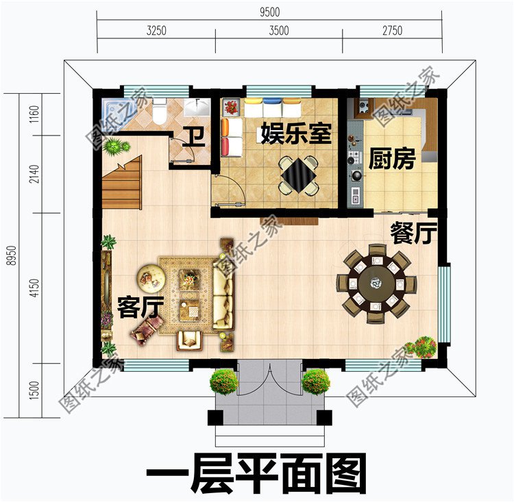 80平农村房屋设计图,小户型自建房三层别墅推荐