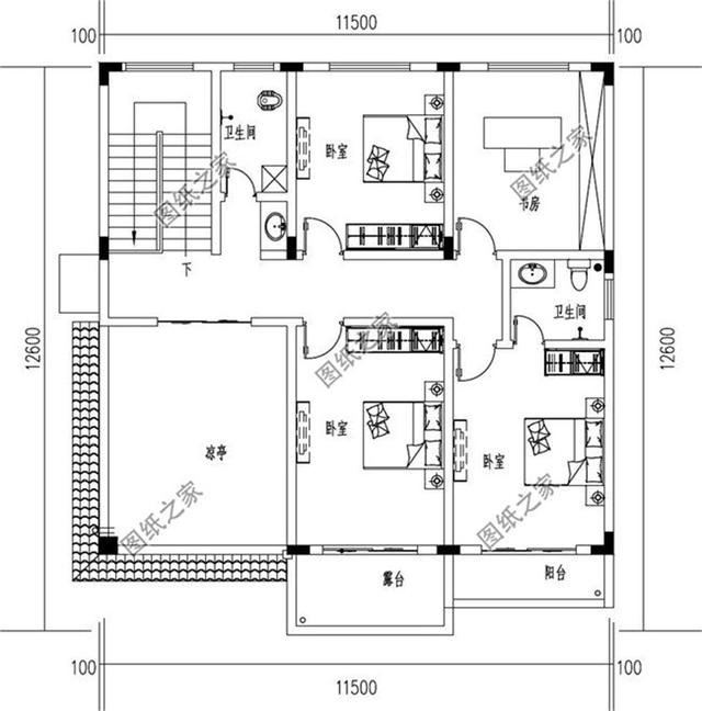 新款占地1112米农村自建房设计图最适合农村的二层别墅耐看又实用