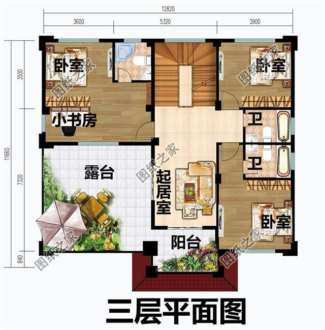 多功能户型的三层别墅设计，可以居住还可以商用，合理布局有限的空间